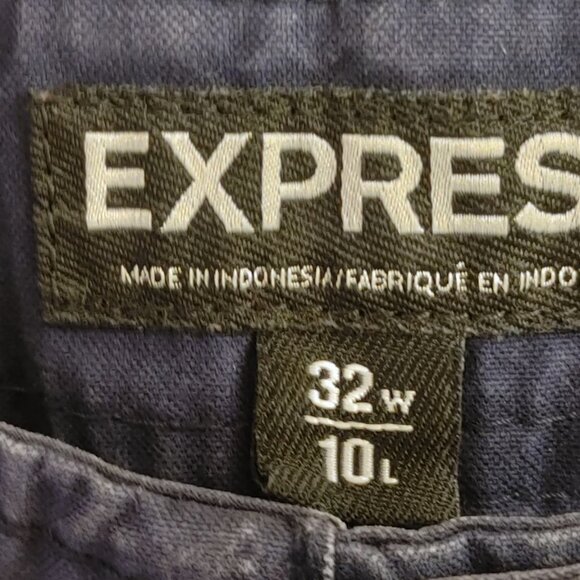 Navy Express Cargo Shorts 32" Waist x 10" Inseam - Picture 2 of 3